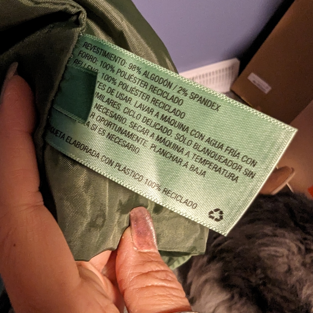 Universal Thread quilted cinch jacket, green Size Medium - Picture 9 of 9